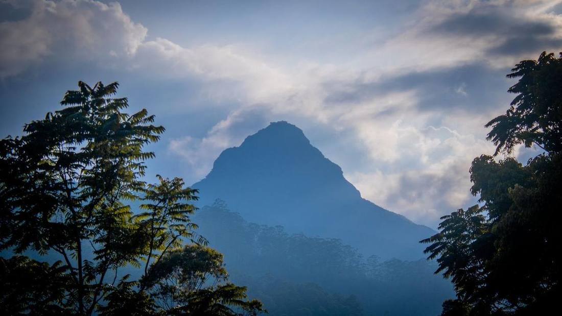 Mountain among the clouds