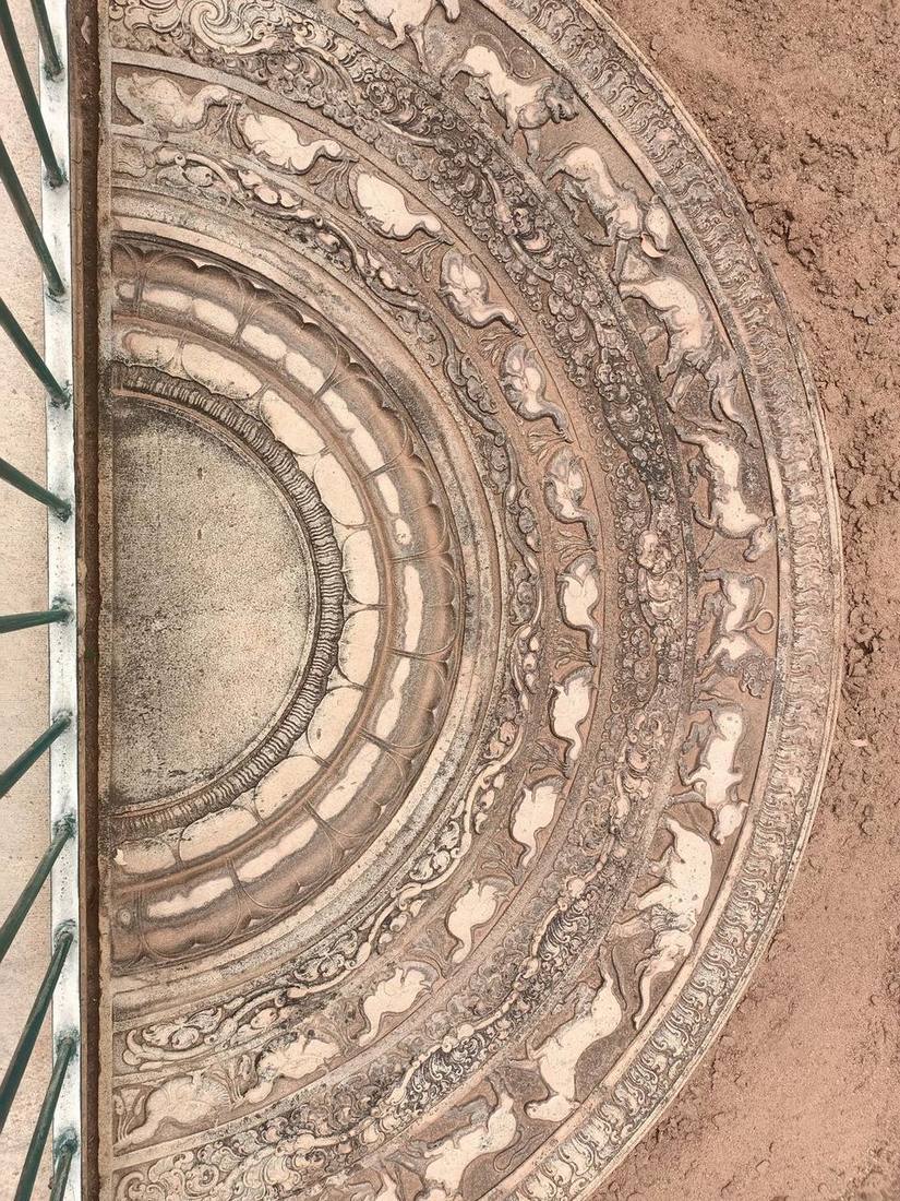 Carved moonstone in Anuradhapura