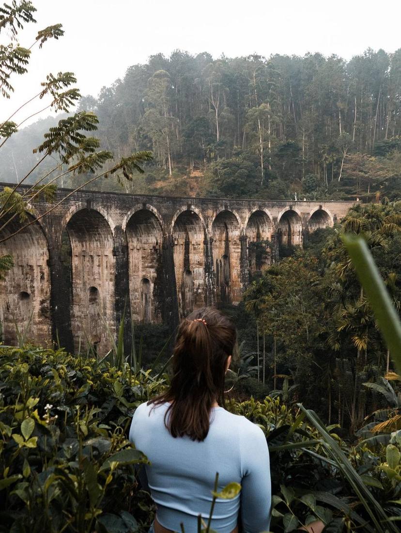 Looking at the Nine Arches Bridge