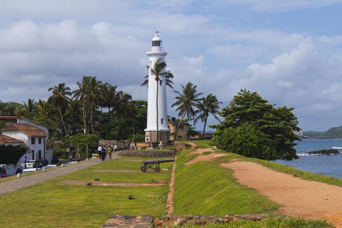 Galle lighthouse and coast