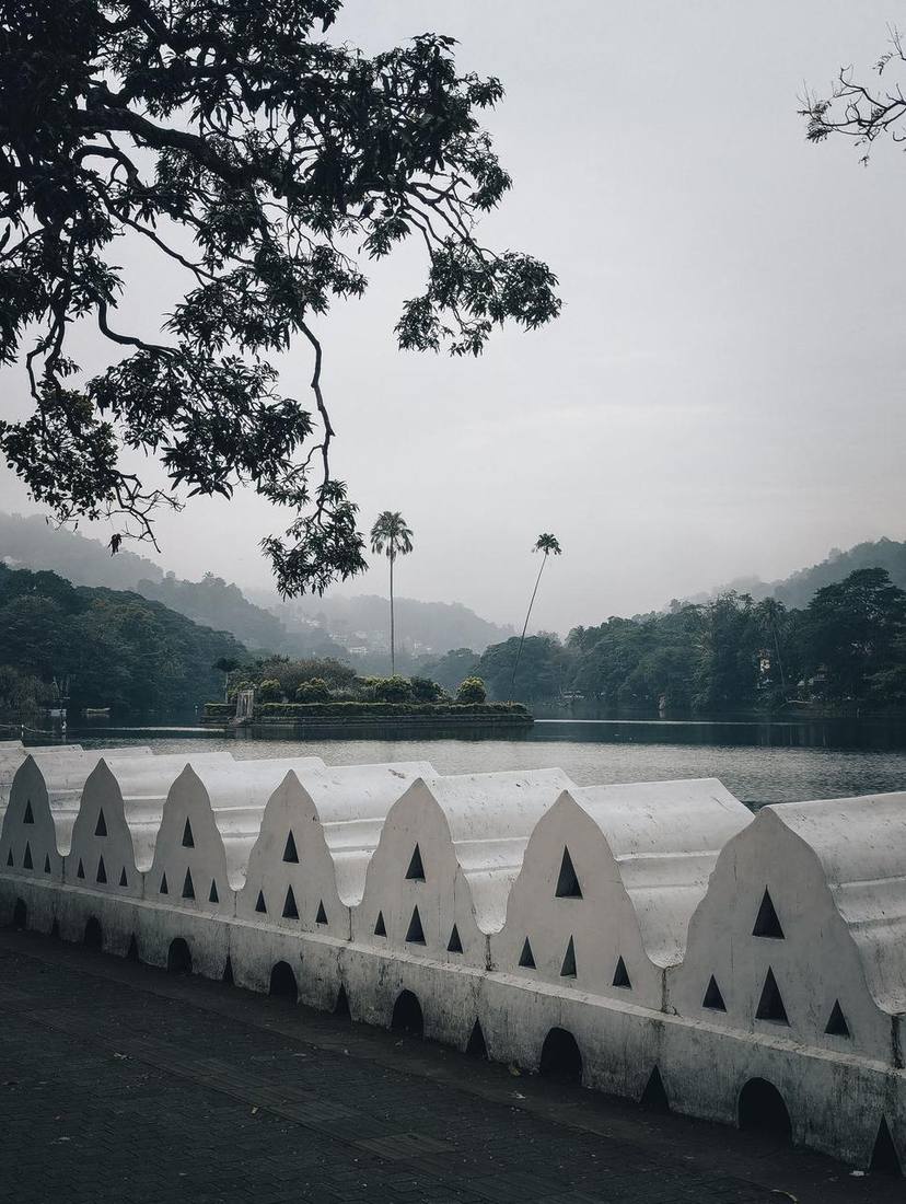 Lakeside pavilion in Kandy