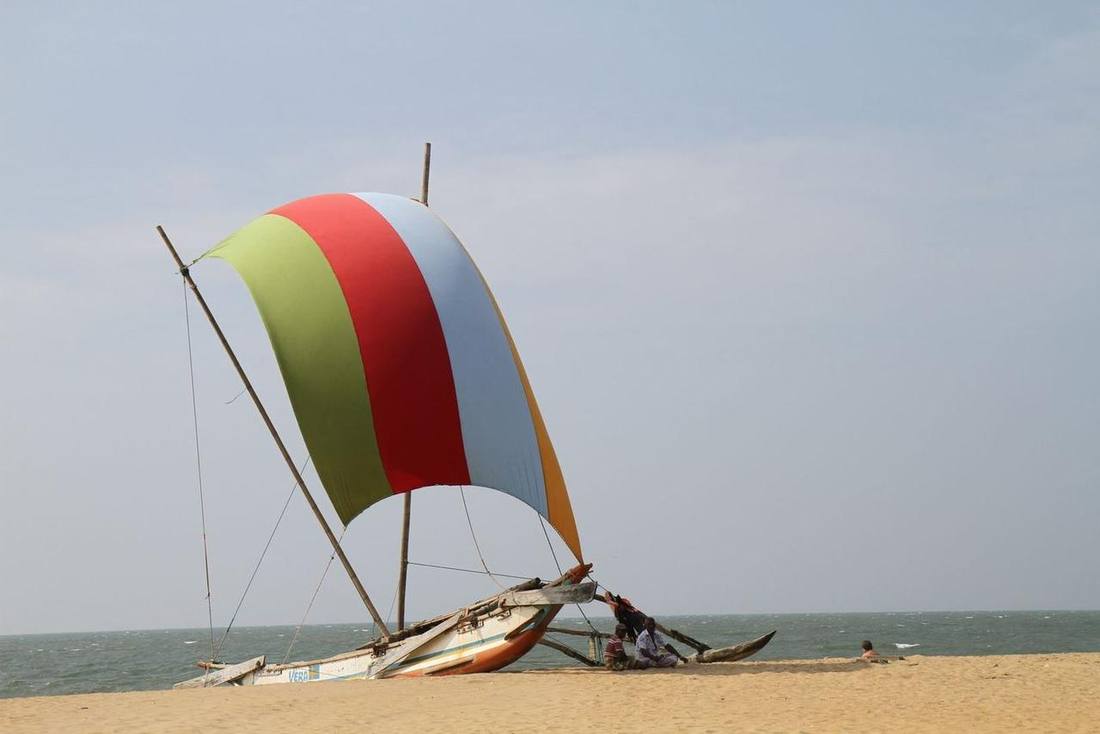 Boat on Negombo beach