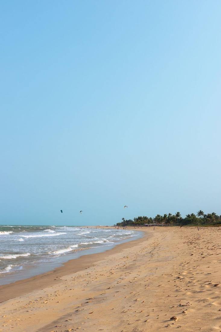 Tropical beach with gentle waves