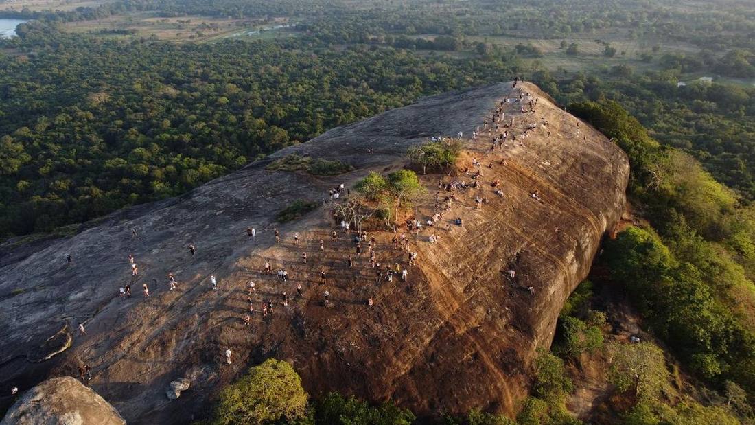 Pidurangala rock at sunset