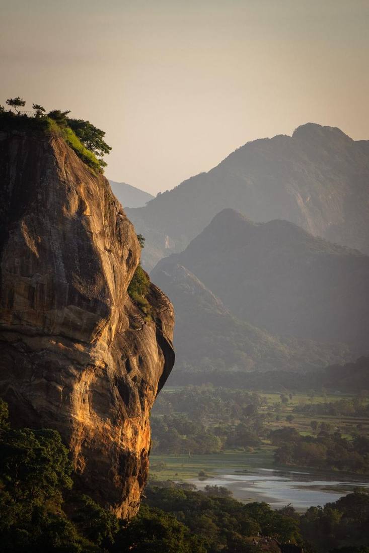 Sigiriya rock at sunrise
