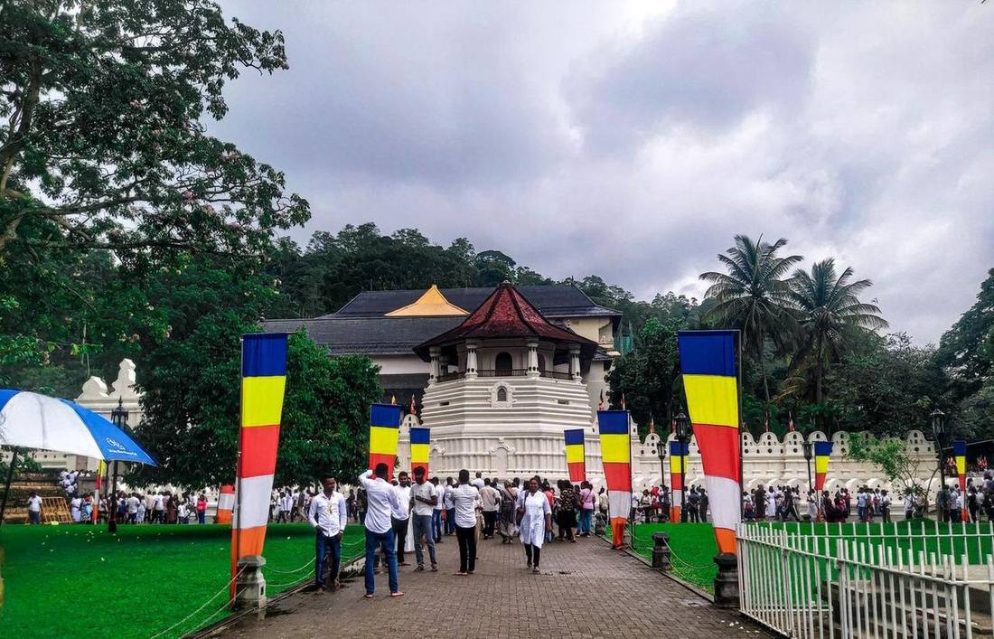 Cultural gathering at the Temple of the Tooth